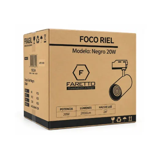 Foco Negro Para Riel 3CCT - foto 5