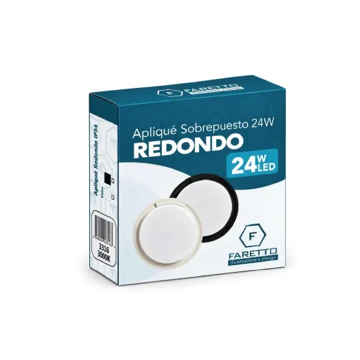 Plafón Redondo Sobrepuesto Blanco - foto 3