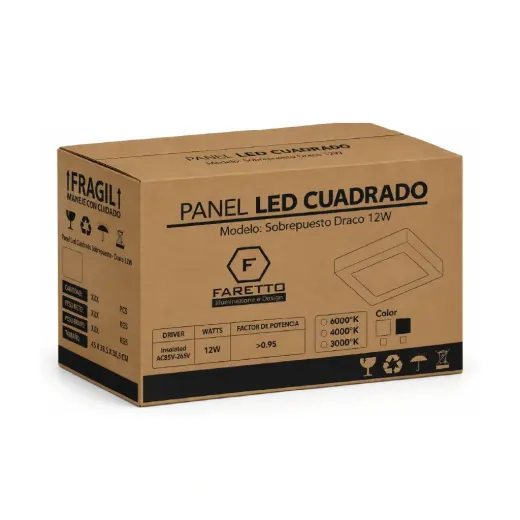 Plafón Sobrepuesto Cuadrado Blanco - foto 4