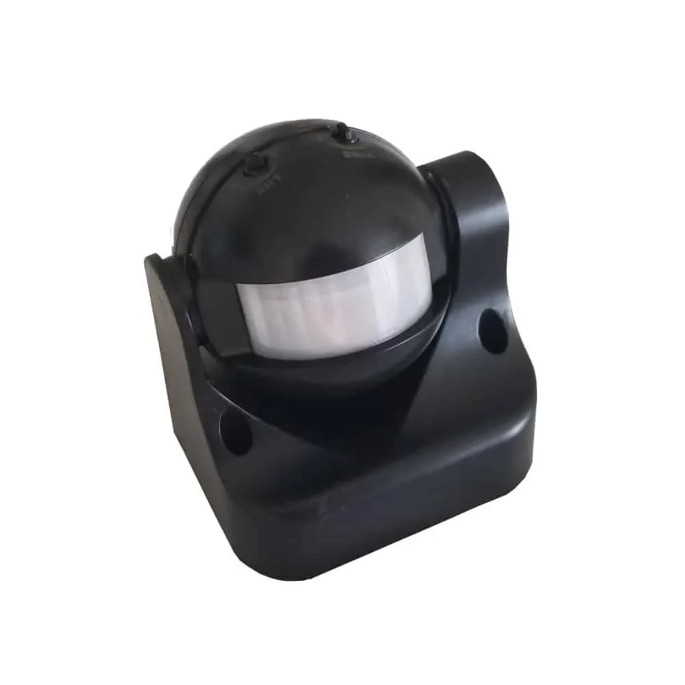Sensor de Movimiento 180° Negro Faretto