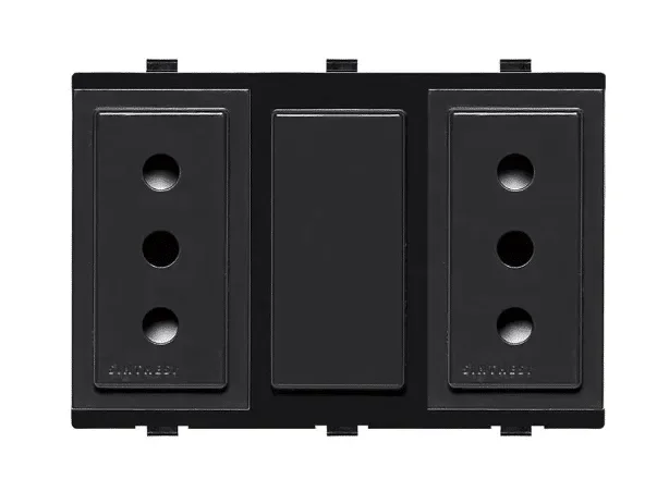 Tomacorriente 10A 250V 2p+t Sinthesi 17 Noir