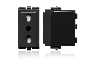 Tomacorriente Bipaso 10-16A 250V 2p+t Sinthesi 17 Noir