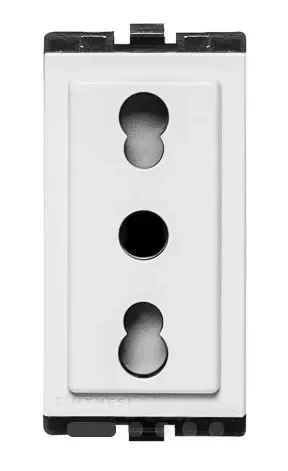 Tomacorriente Bipaso 10-16A 250V 2p+t Sinthesi 17 Blanco