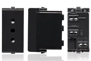 Tomacorriente 10A 250V 2p+t Sinthesi 22 Noir
