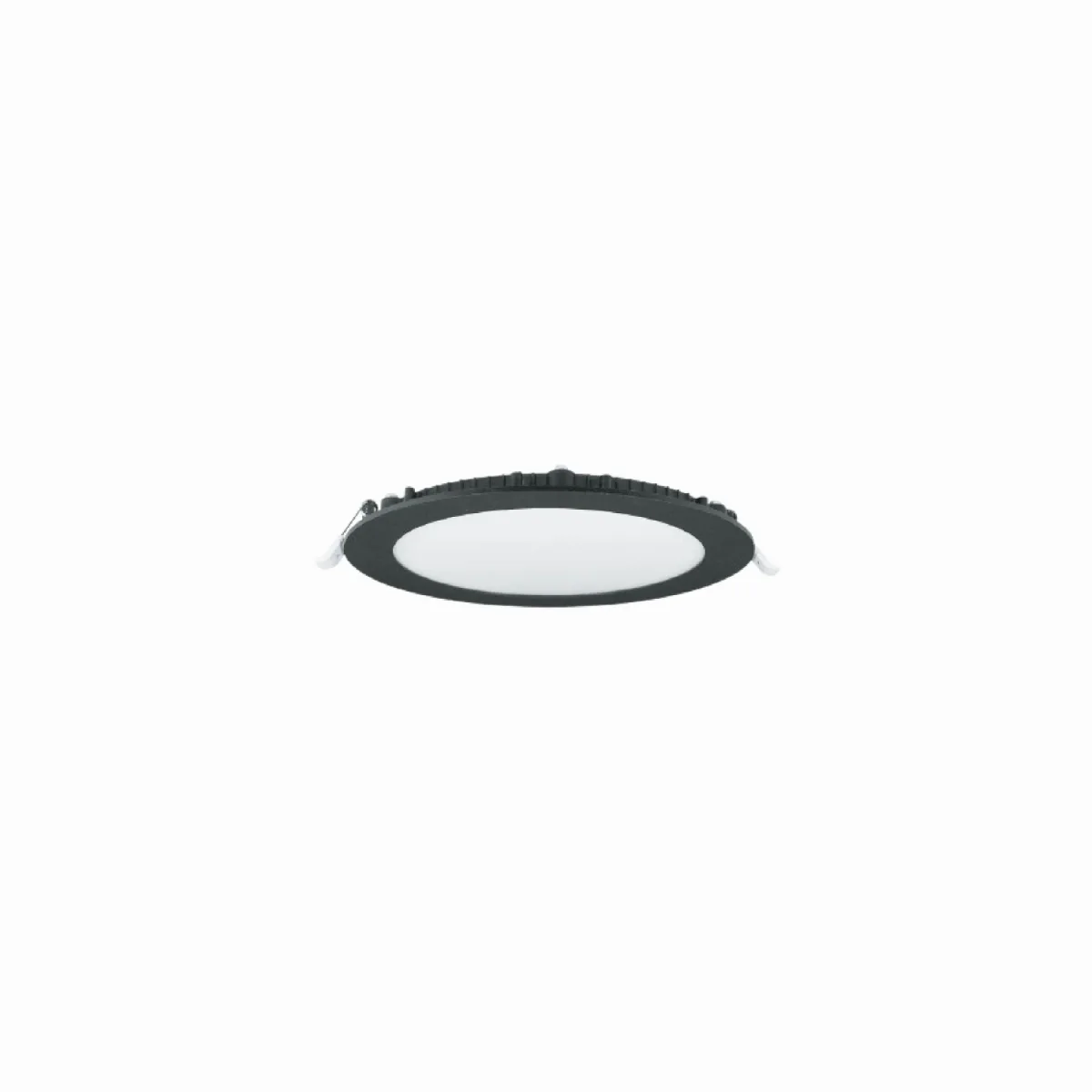 Plafón Embutido Redondo Negro 12W 6000k Faretto Modelo Draco