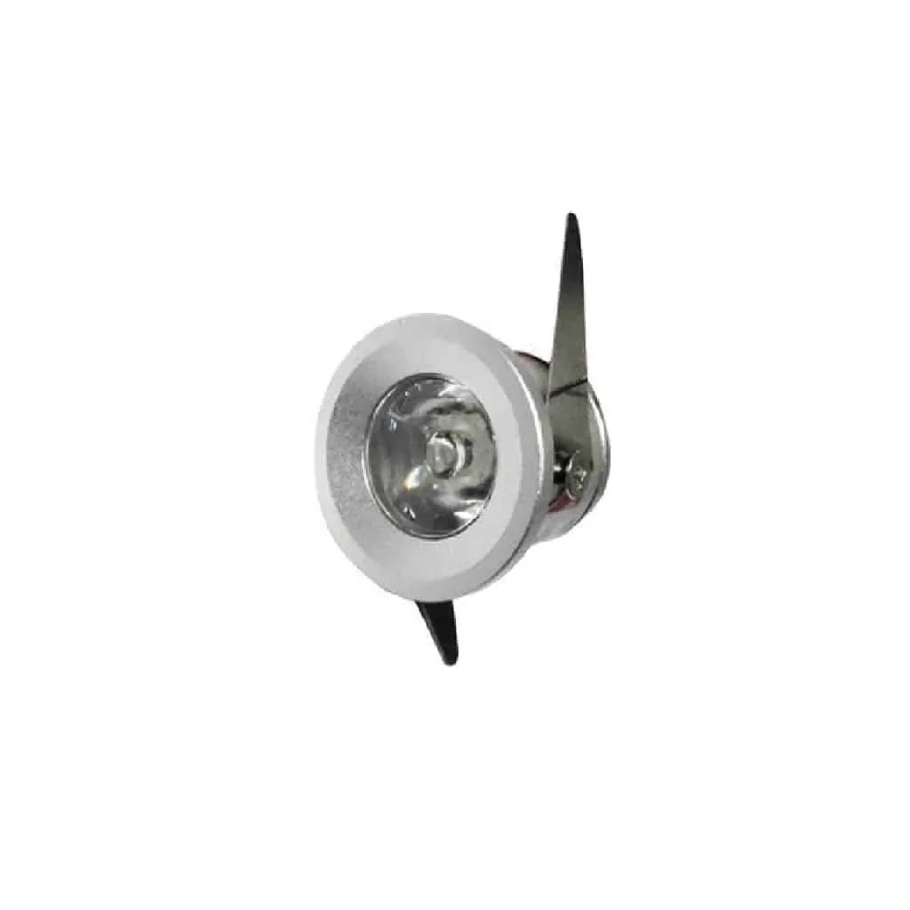 Embutido Bisel Aluminio 1W Luz Cálida Fija