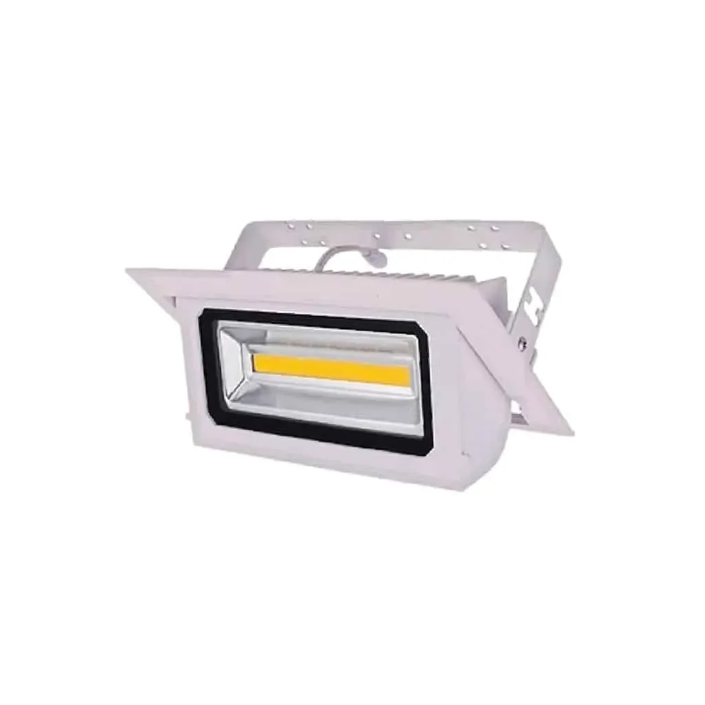 Embutido Cob Retraído Rectangular para Cielo 30W Luz Cálida Faretto