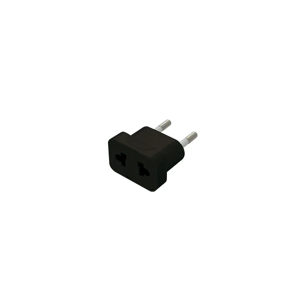 Adaptador Enchufe de Americano 10A, 250V, 2p, Negro