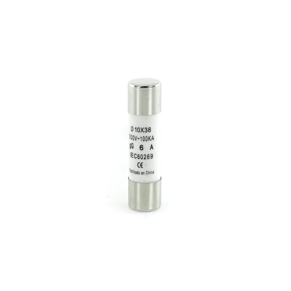 Fusible Cilíndrico 10x38mm,, 6A
