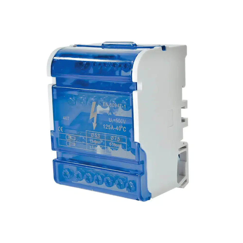 Barra Repartidora 4 Barras, Tetrapolar 7 Polos 125A