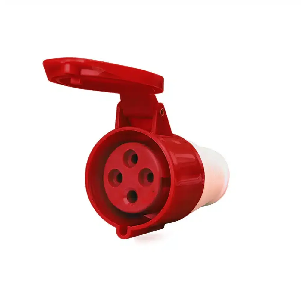 Enchufe Industrial Hembra Volante Ip44, 32A, 380V, 3p+t