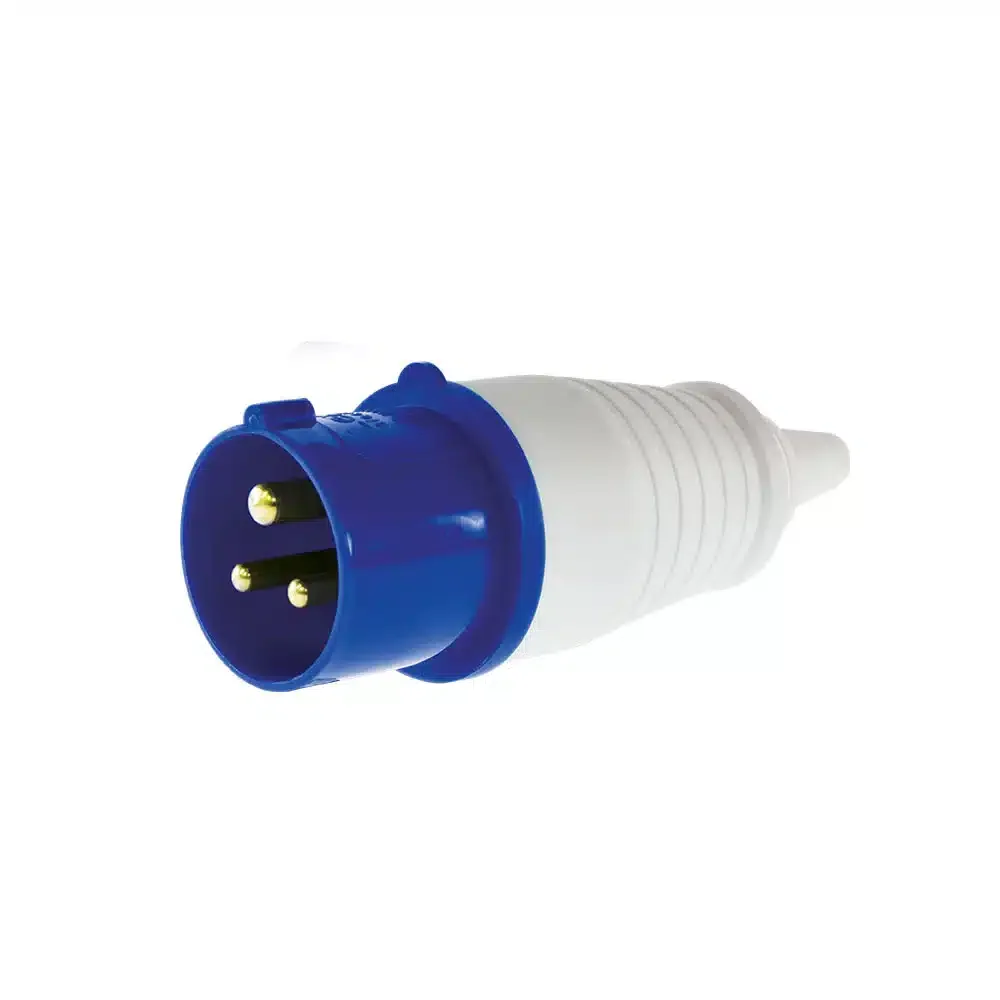 Enchufe Industrial Macho Volante Ip44, 16A, 220V, 2p+t
