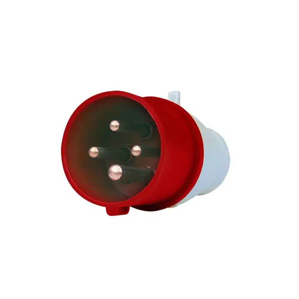 Enchufe Industrial Macho Volante Ip44, 32A, 380V, 3p+t