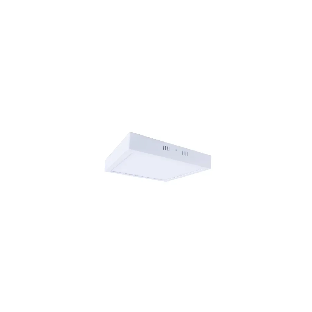 Plafón Sobrepuesto Cuadrado Blanco 12W 6000k Faretto Modelo Draco