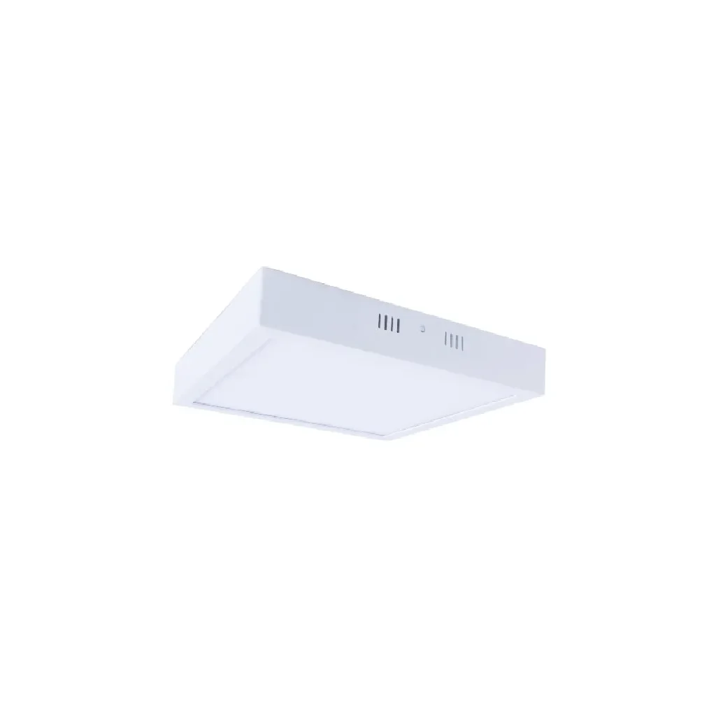 Plafón Sobrepuesto Cuadrado Blanco 24W 6000k Faretto Modelo Draco Sob