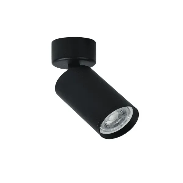 Foco Sobrepuesto Porta Gu10 Altair Negro
