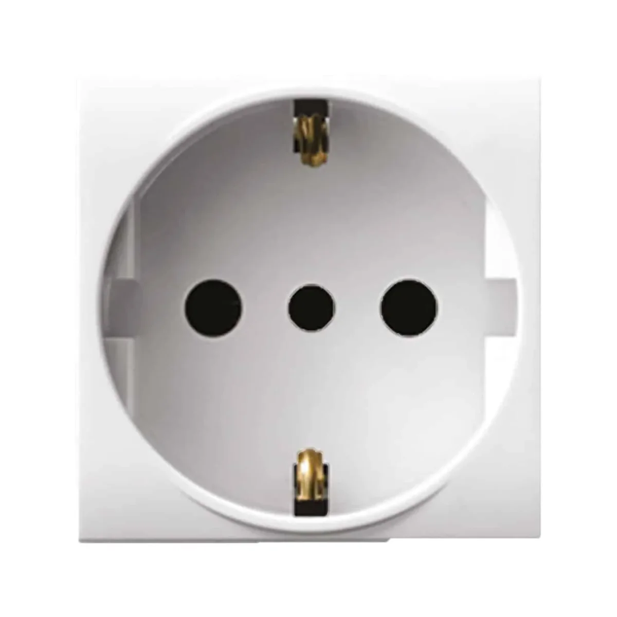 Tomacorriente Schuko 16 A 2 Modulos Blanco