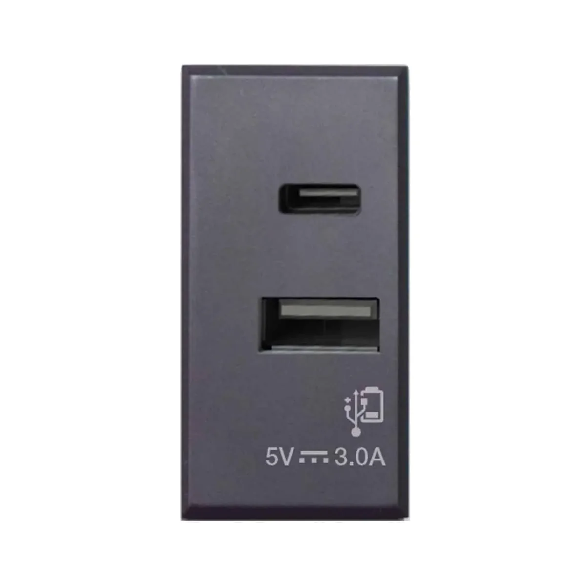 Cargador USB Tipo A+c 3 A Antracita
