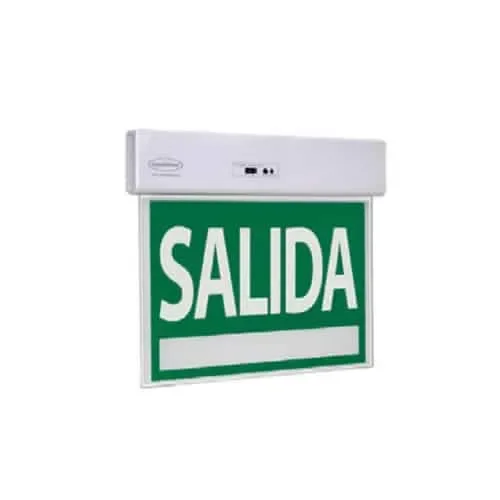 Letrero de Salida Doble Cara Palabra "salida" Faretto Modelo Segurimax