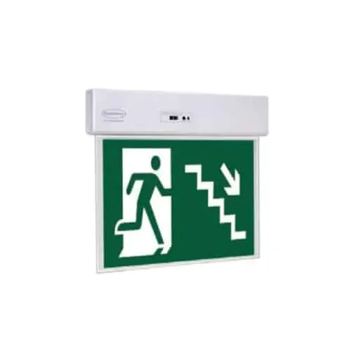 Letrero de Salida Escalera Doble Cara Faretto Modelo Segurimax
