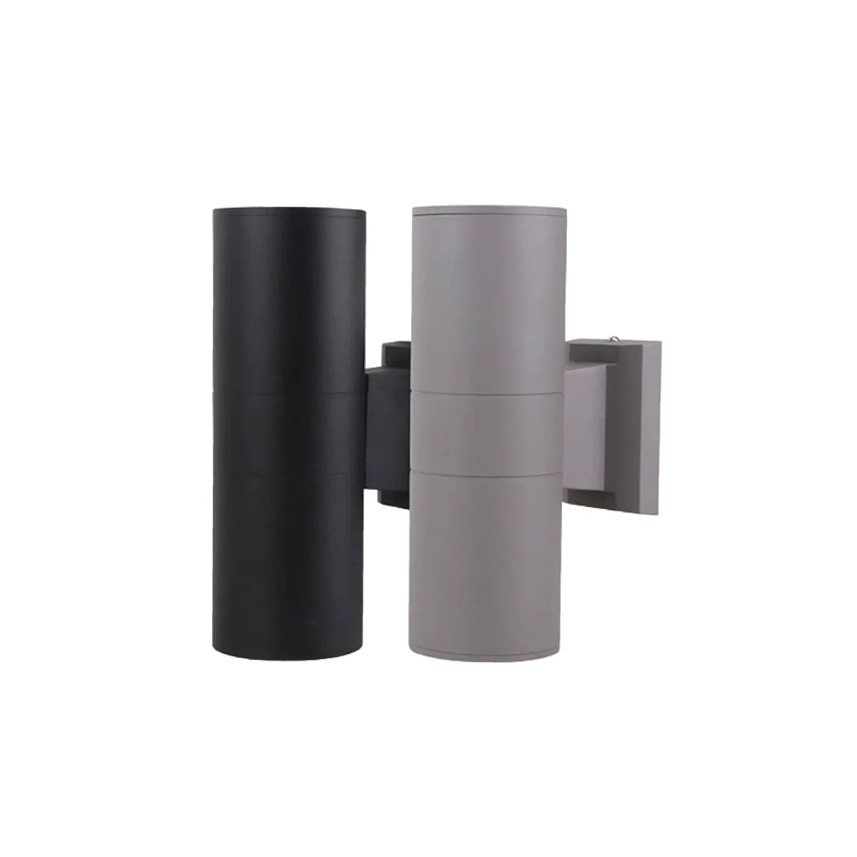 Aplique Muro Gris-negro Bidireccional 2xe27 Modelo Rigil