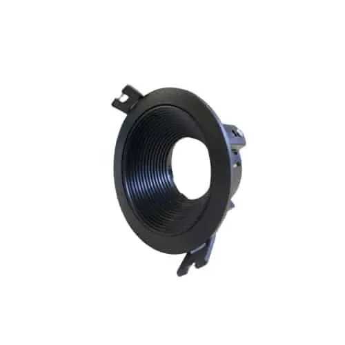 Base Embutida Redonda Profunda para Gu10 Negra