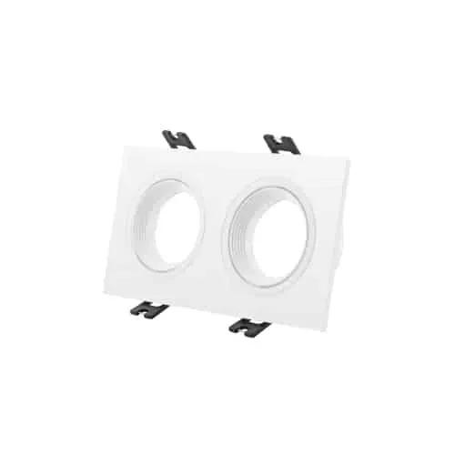 Base Embutida Rectangular Doble para Gu10 Blanca para Modelo Antares